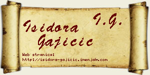 Isidora Gajičić vizit kartica